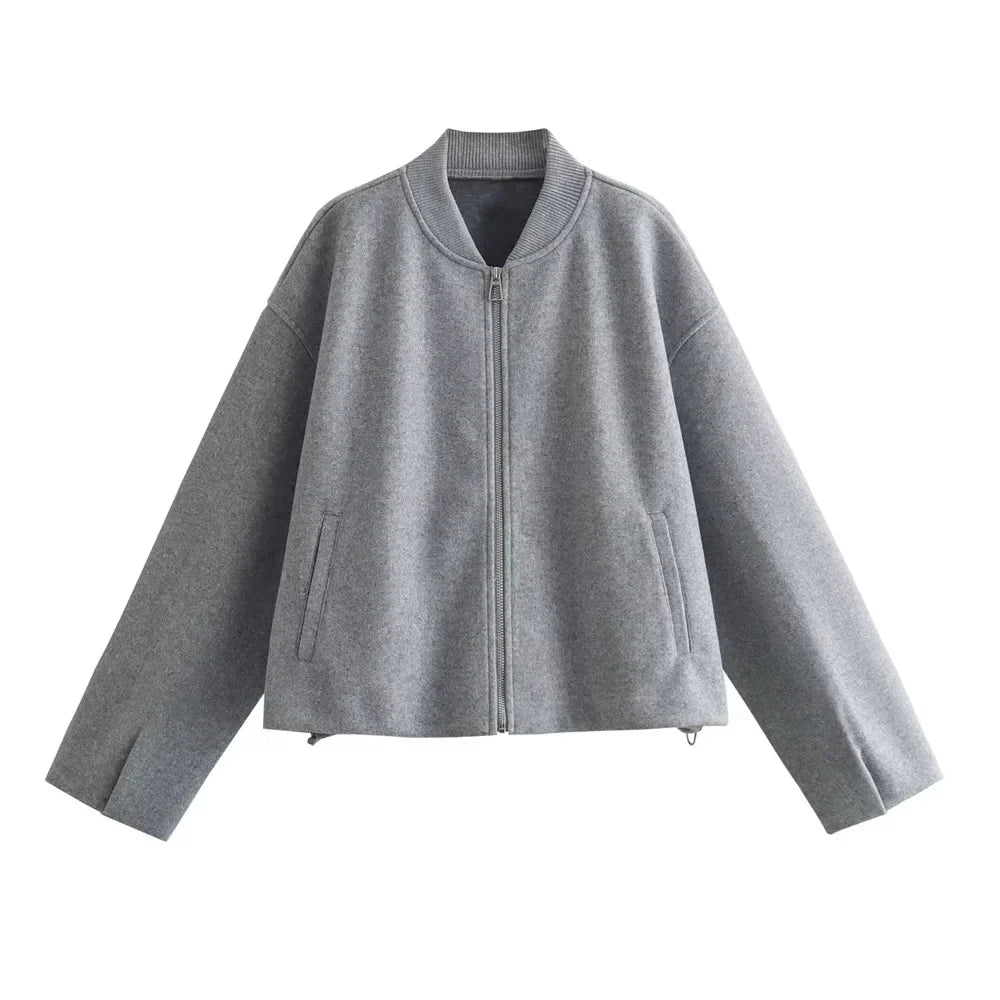 Stilvolle Damenjacke Mit Stehkragen