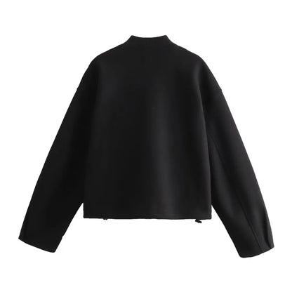 Stilvolle Damenjacke Mit Stehkragen - IdealeKleiden