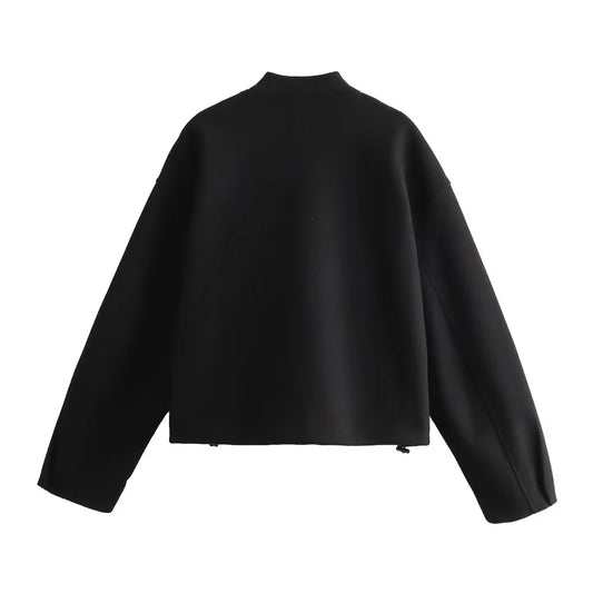Stilvolle Damenjacke Mit Stehkragen - IdealeKleiden