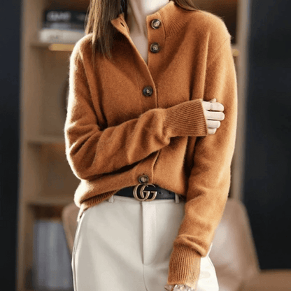 Elegante Damenkleider Mit Stehkragen Und Knöpfen - IdealeKleiden
