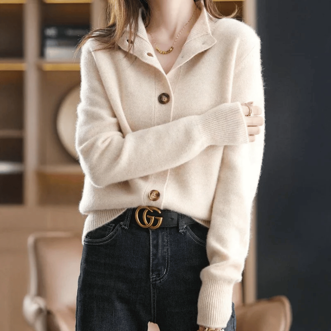 Elegant Women's Dresses with Stand-Up Collar and Buttons
