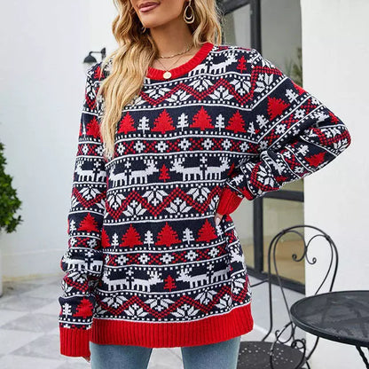 Bequemer Strickpullover Großzügig Schnitt - IdealeKleiden