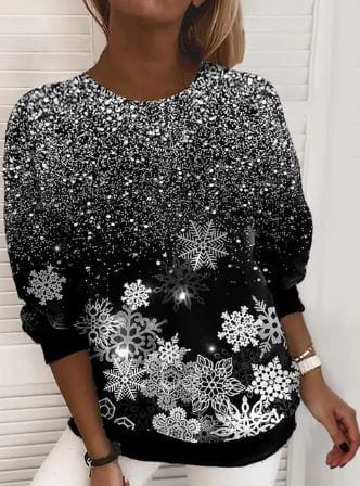 Weihnachts-Pullover Glitzer Effekt