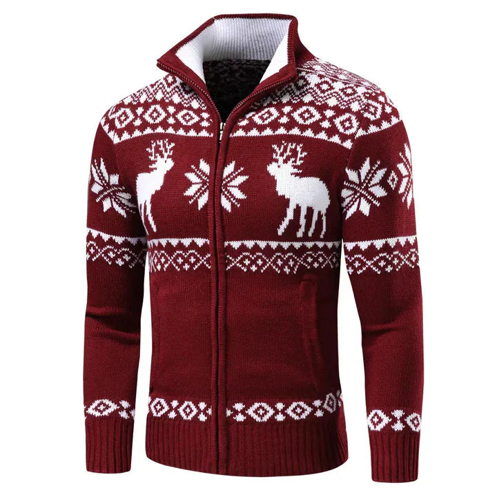 Christmas Sweater Stand-Up Collar Festive