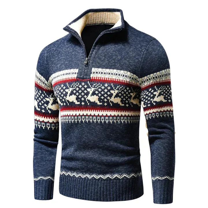 Christmas Sweater Stand-Up Collar Festive