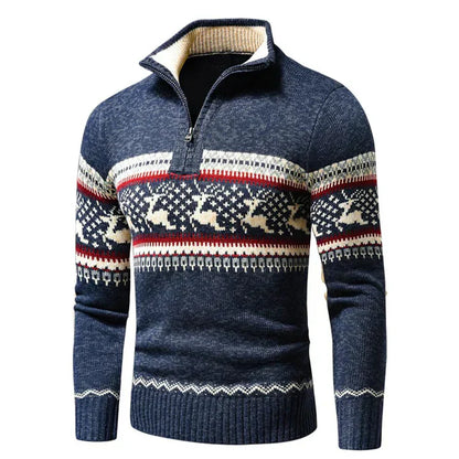 Christmas Sweater Stand-Up Collar Festive