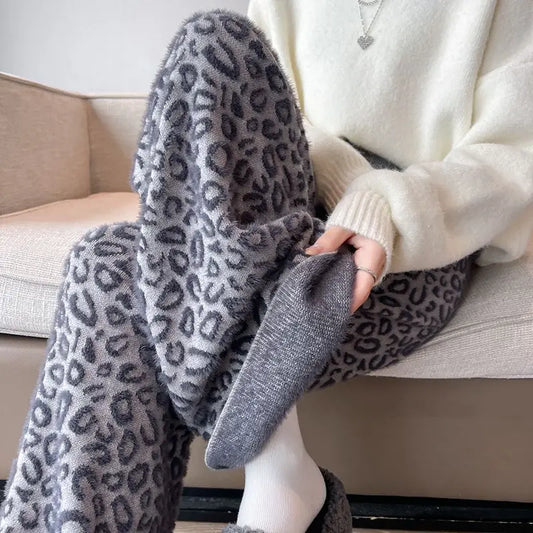Modische Damen-Hosen Leoparden-Print - IdealeKleiden