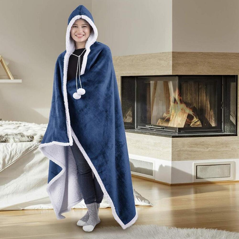 Kuschelige Fußdecke mit Taschen für kalte Tage