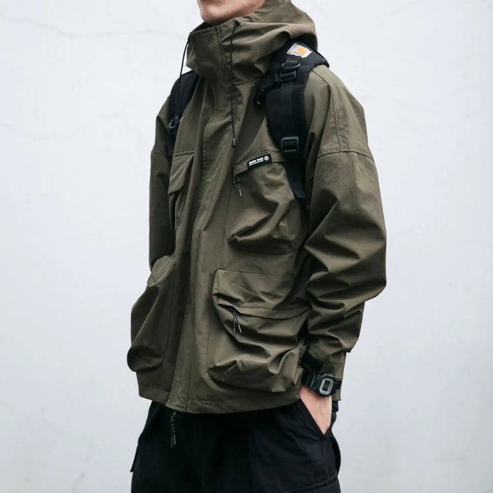 Men's Outdoor Jacket Oversize Hood Waterproof