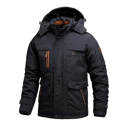 Winter Jacket Warm Lined Windproof With Hood