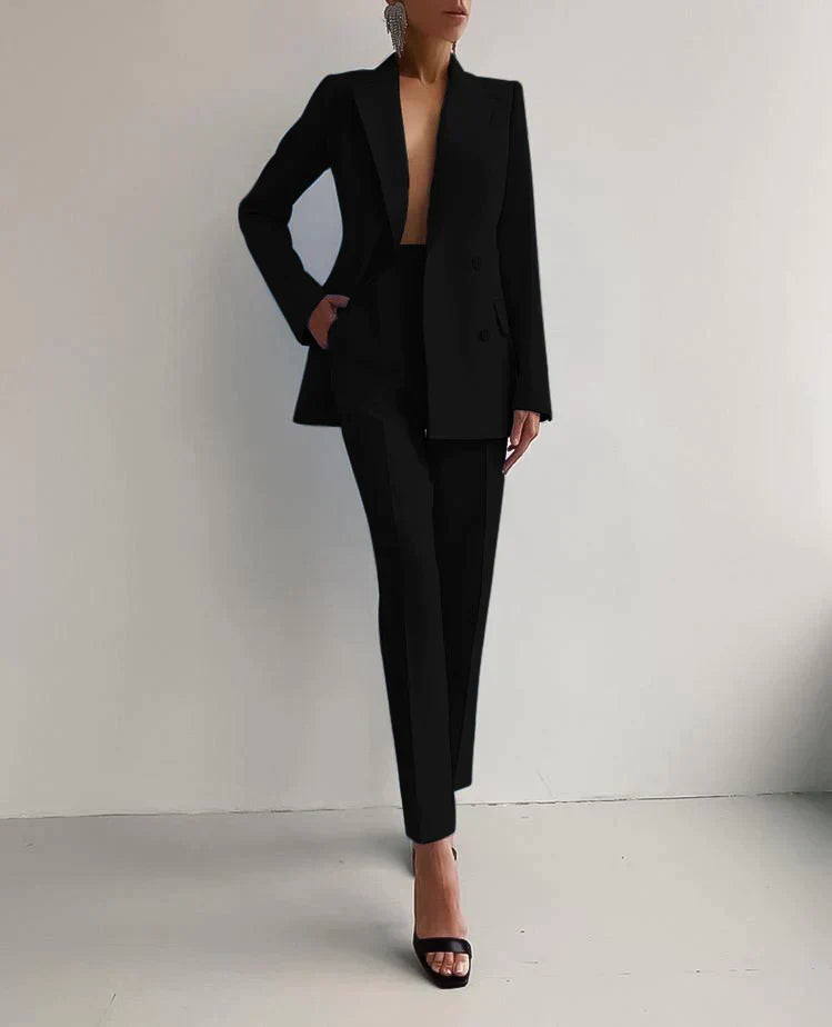 Stylish Suit Set: Elegant Blazer and Trousers