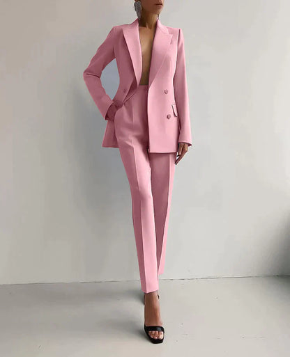 Stylish Suit Set: Elegant Blazer and Trousers
