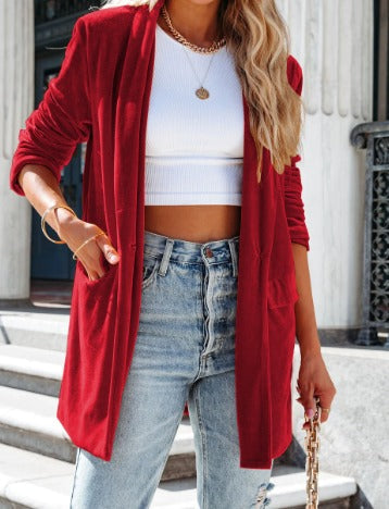 Elegant velvet blazer