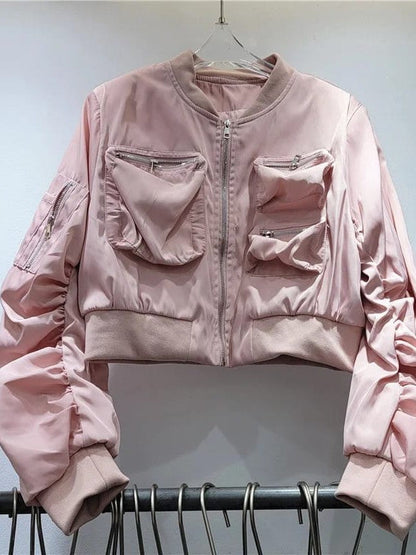 Praktische Jacke Mit Vielen Taschen - IdealeKleiden