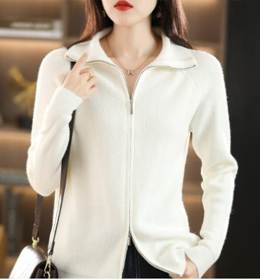 Stylish Sweatshirt Soft Knit High-Neck Comfortable