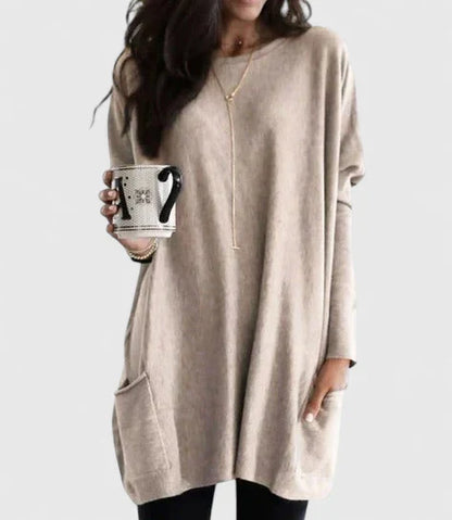 Women's Lightweight Tunic Dress Long Sleeve