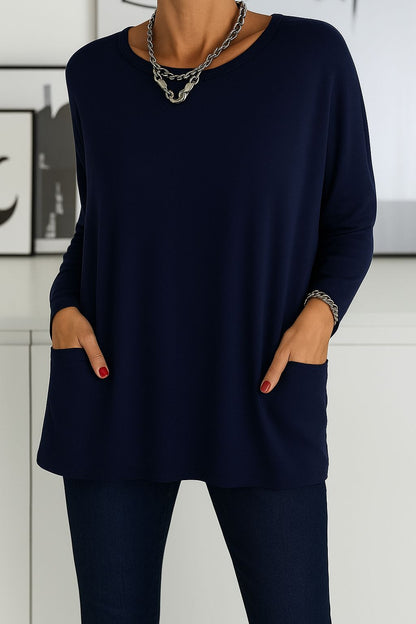 Women's Loose Long-Sleeved Shirt Elegant Blouse