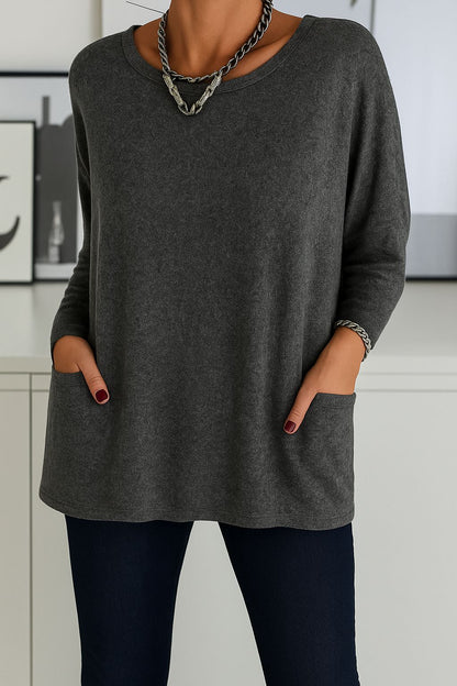 Women's Loose Long-Sleeved Shirt Elegant Blouse