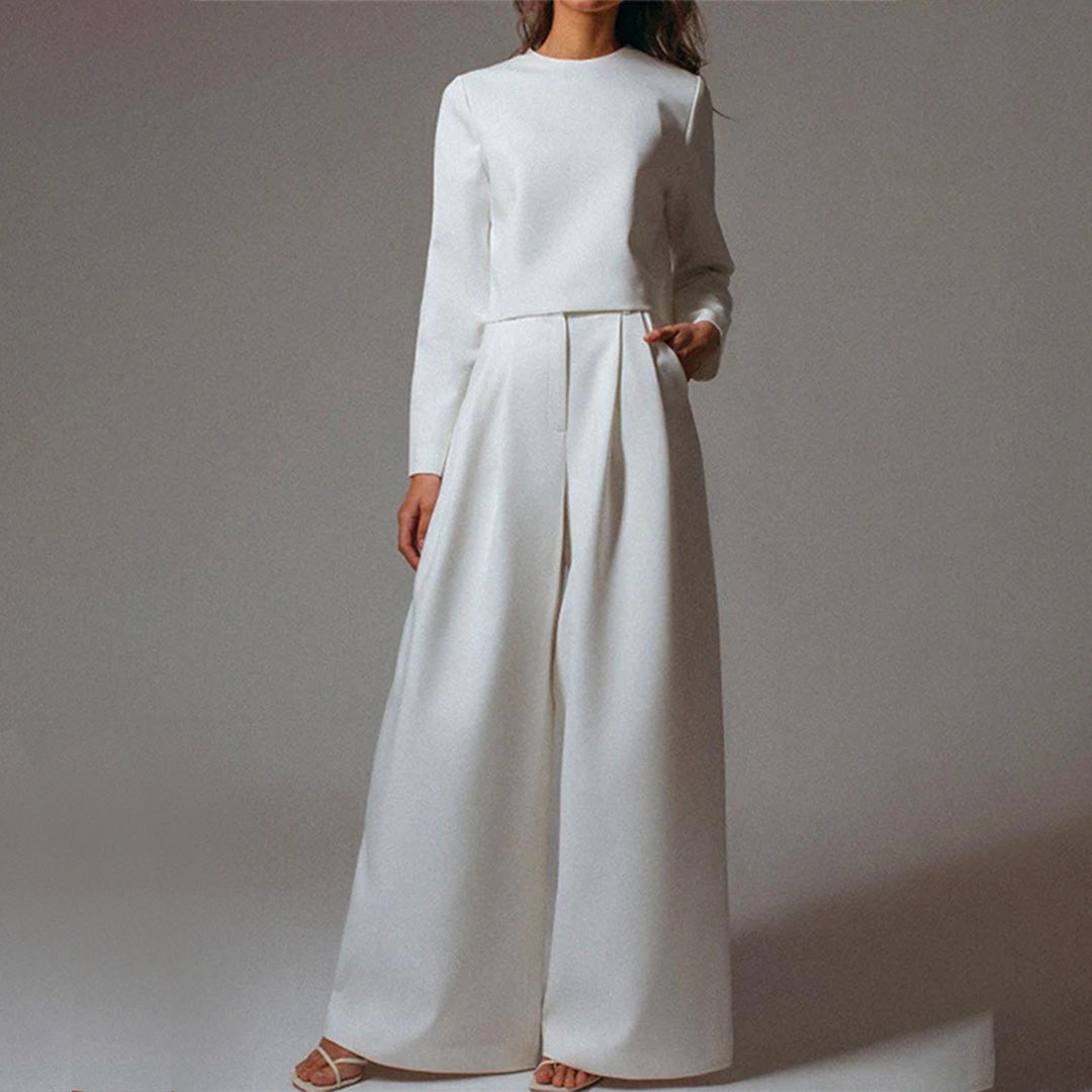 Women's Pants Set with Long-Sleeve Top