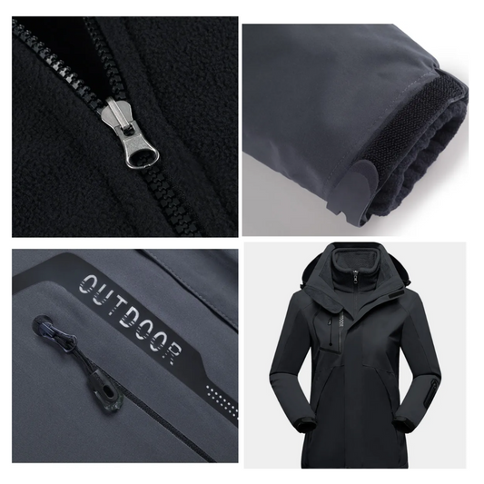 Praktische Damenjacke 3-in-1 Outdoor Schutz - IdealeKleiden