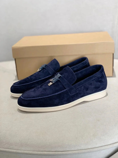 Elegante Herren Loafers Leder Schwarz - IdealeKleiden