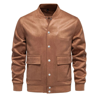 Men's Suede Jacket Slim Fit Casual