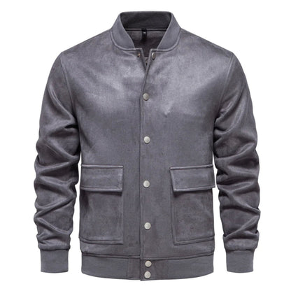 Men's Suede Jacket Slim Fit Casual