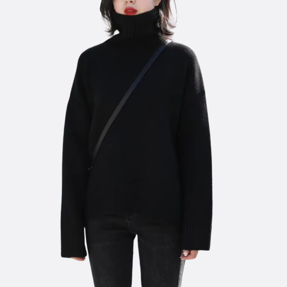 Classic Turtleneck Dress Elegant Women's Fashion