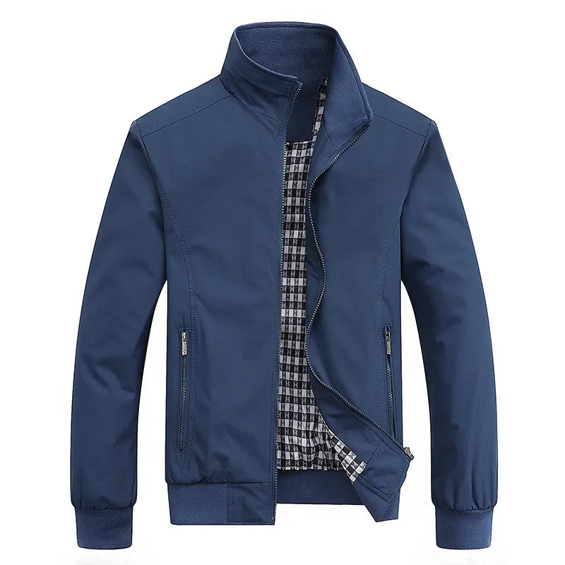 Men's Windproof Harrington Jacket with Zipper