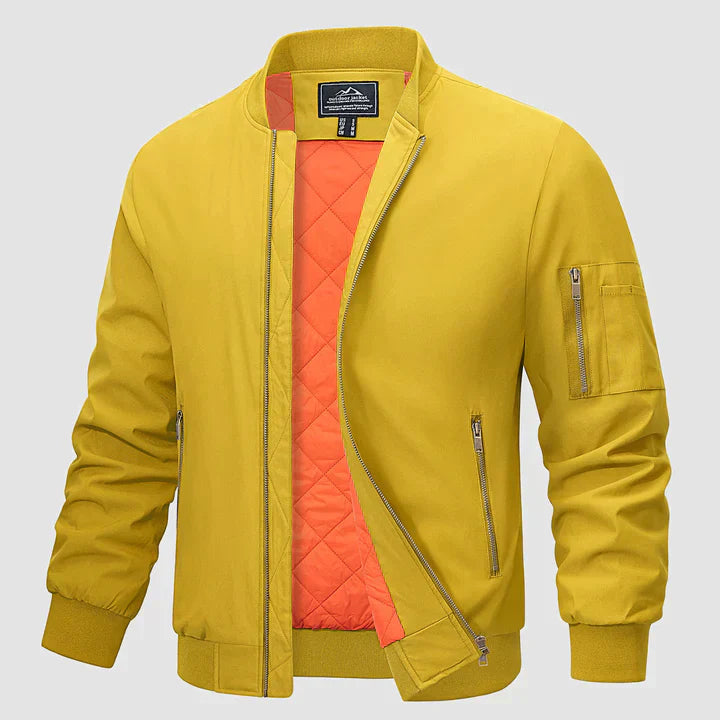 Lightweight Men's Bomber Jacket Windproof Zipper