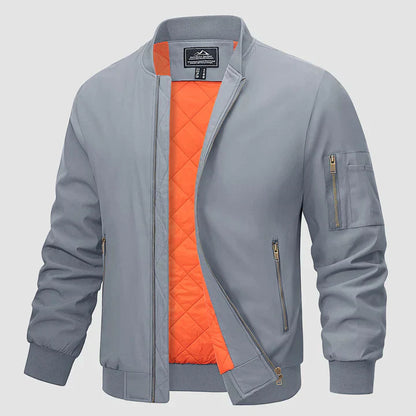 Lightweight Men's Bomber Jacket Windproof Zipper