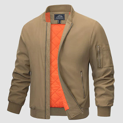 Lightweight Men's Bomber Jacket Windproof Zipper