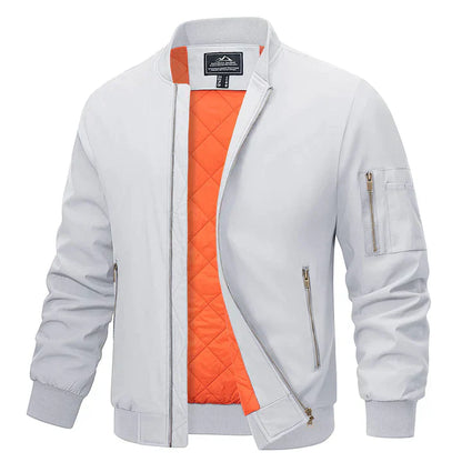 Lightweight Men's Bomber Jacket Windproof Zipper