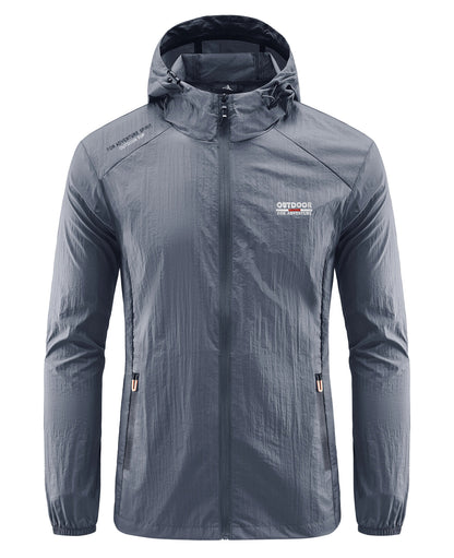 Lightweight Running Jacket Men Waterproof Hood