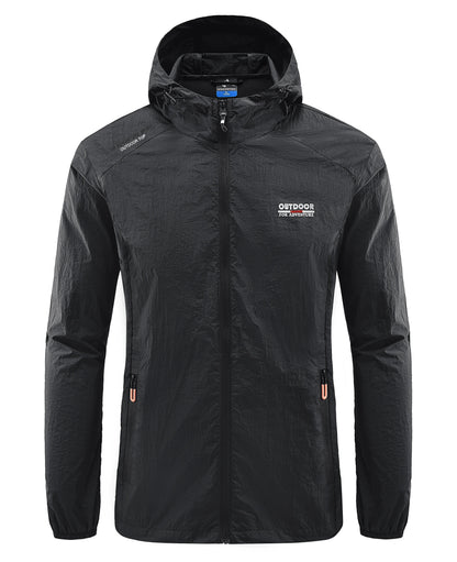 Lightweight Running Jacket Men Waterproof Hood