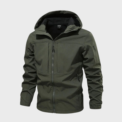 Men's Outdoor Softshell Jacket Waterproof Hood