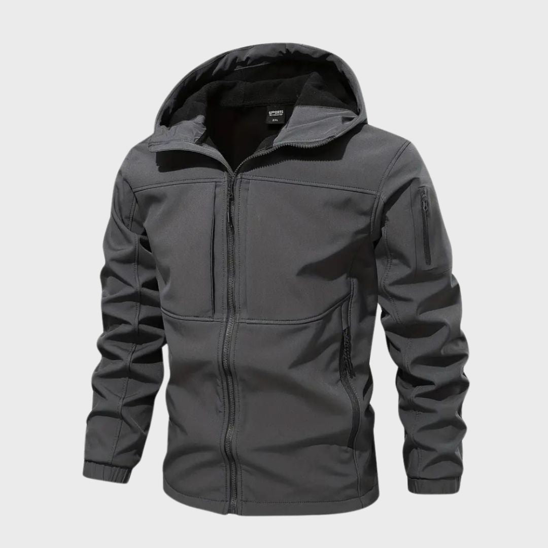 Men's Outdoor Softshell Jacket Waterproof Hood