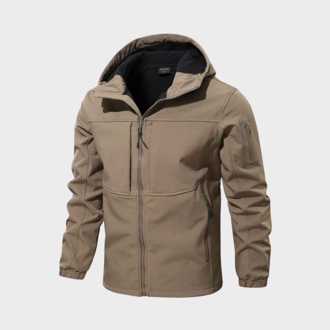 Men's Outdoor Softshell Jacket Waterproof Hood