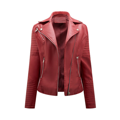 Elegant Women's Leather Jacket Modern Style