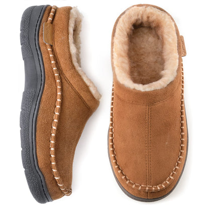 Warm Men's Slippers Fur Lined