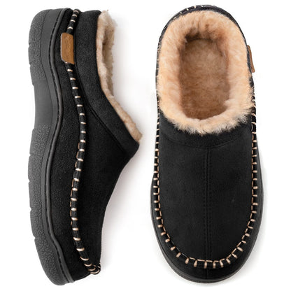 Warm Men's Slippers Fur Lined