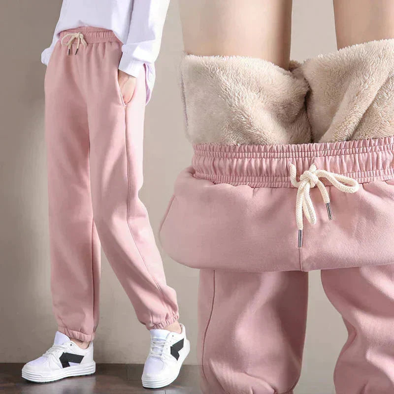 Modische Damen Jogginghose Winterwarm - IdealeKleiden
