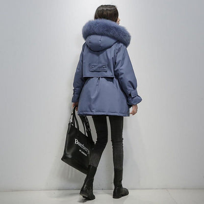 Winterparka Damen Warm Pelz Jacke - IdealeKleiden