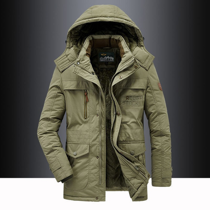 Men's Winter Parka Fleece Insulation Hood