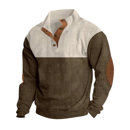 Men's Warm Elbow Patch Sweater