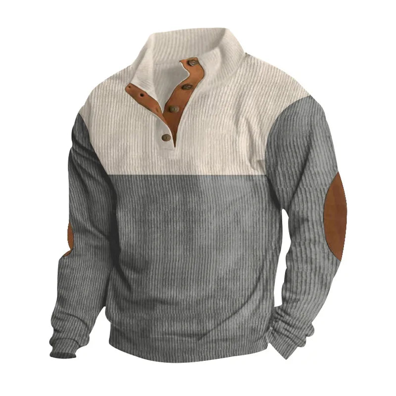 Men's Warm Elbow Patch Sweater