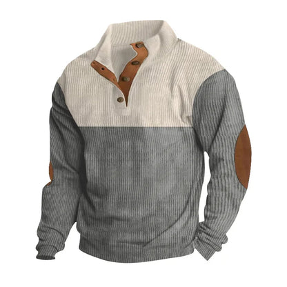 Men's Warm Elbow Patch Sweater
