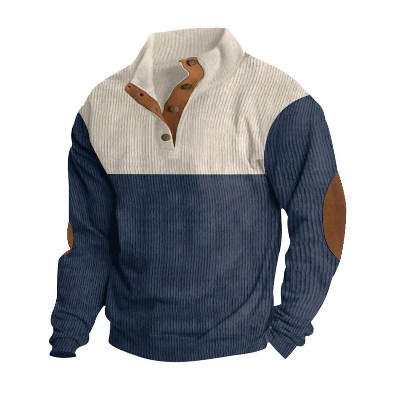 Men's Warm Elbow Patch Sweater