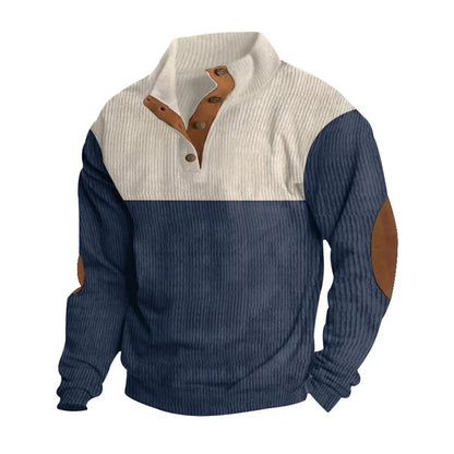 Men's Warm Elbow Patch Sweater