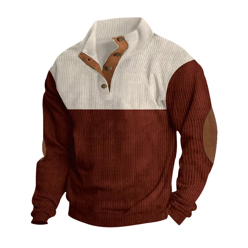 Men's Warm Elbow Patch Sweater